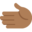 leftwards hand, medium-dark skin tone